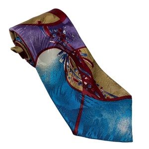 Camden Court Tie Classic Modern Blue Red White